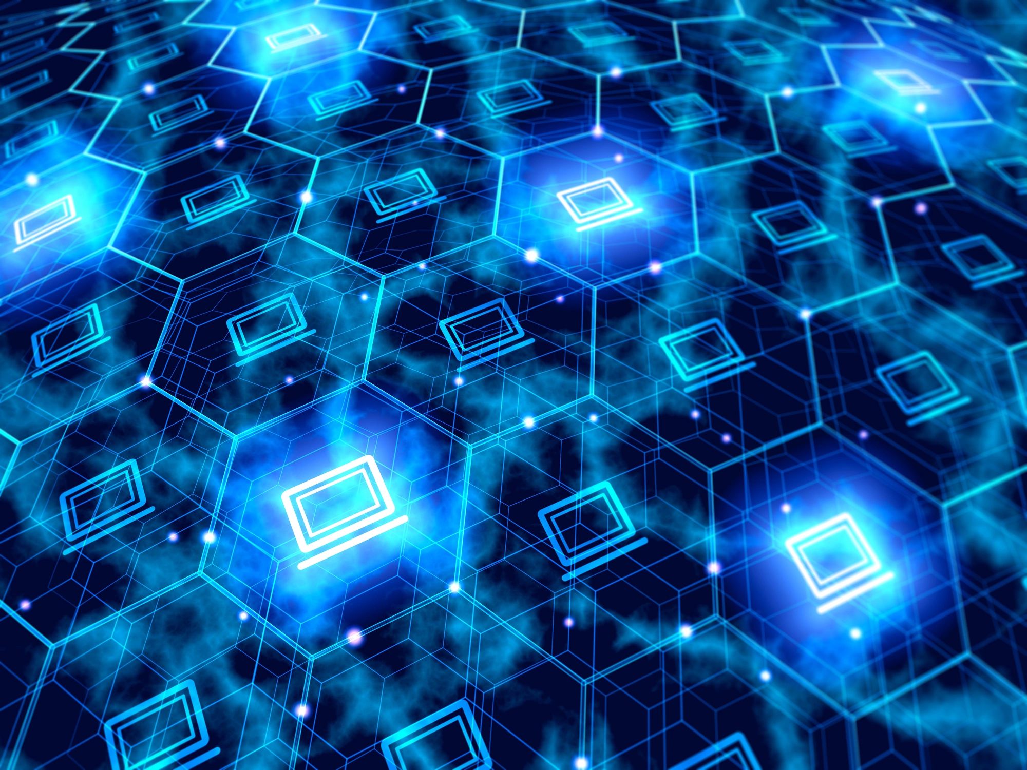 blockchain network abstract