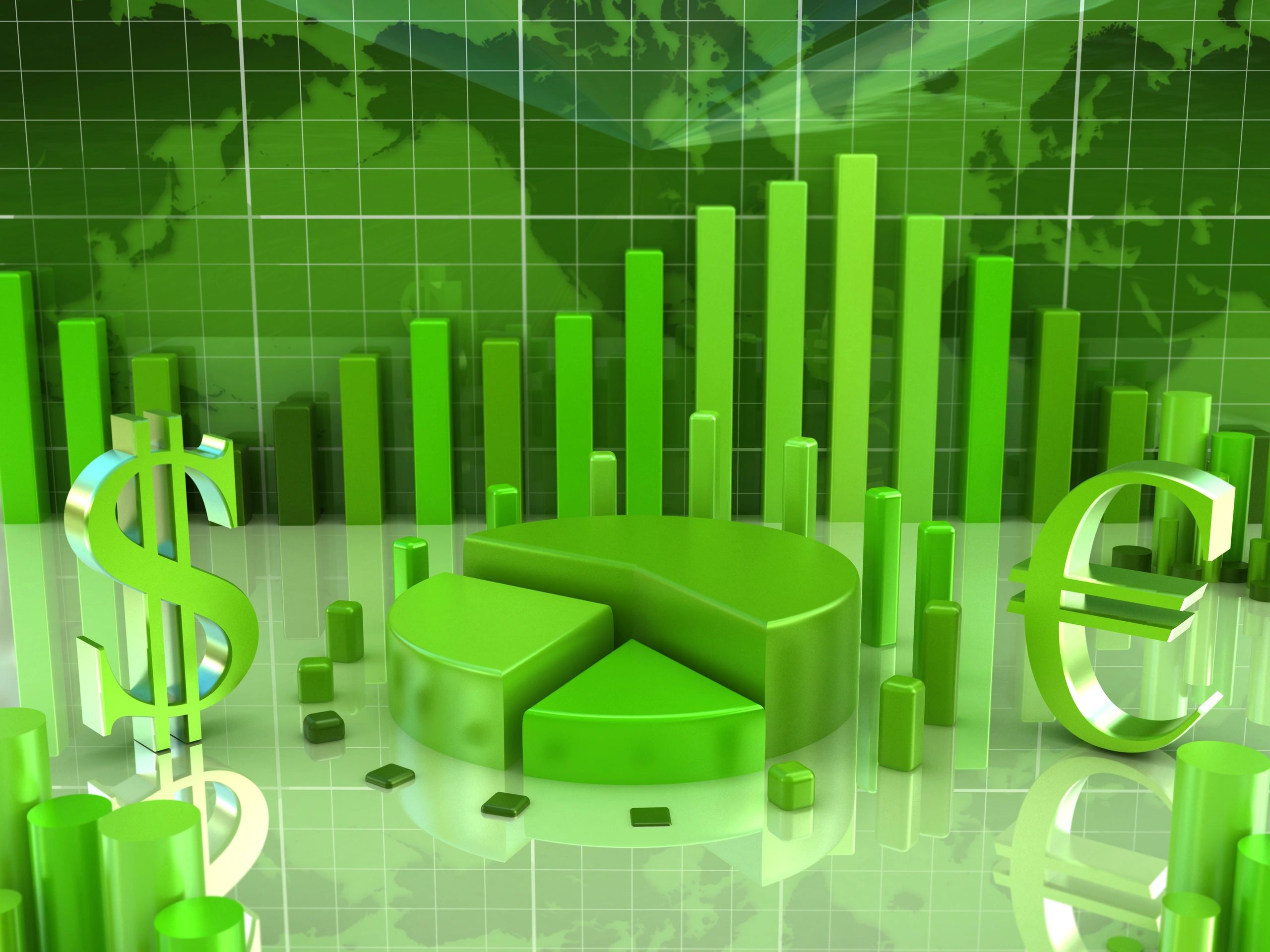 modern financial technology green gradient
