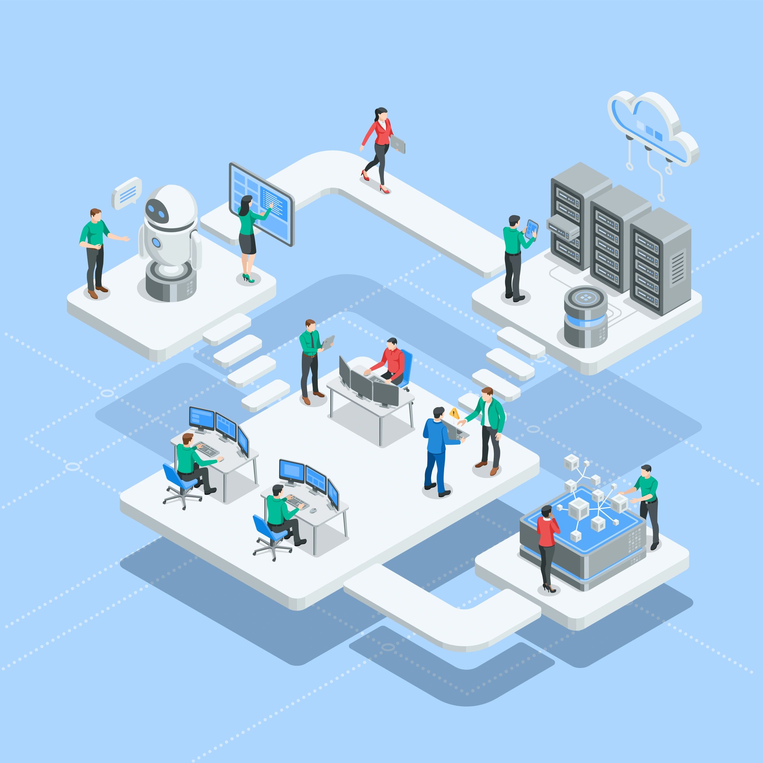 blockchain bridge ecosystem illustration